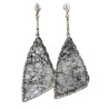 Boucles Quartz Tourmaline Argent 925