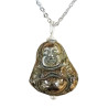 Pendentif Pyrite Bouddha avec Chaîne