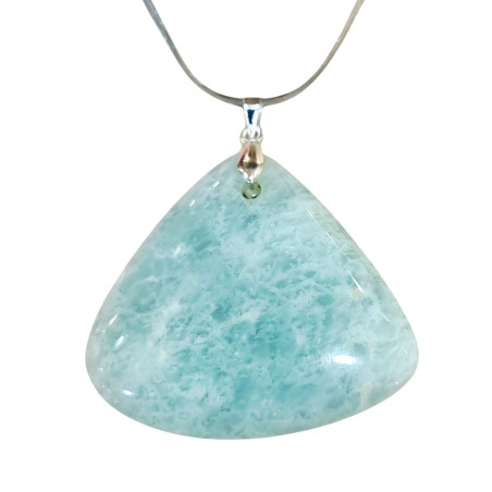 Pendentif Amazonite Triangle avec Chaîne