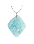 Pendentif Amazonite Losange avec Chaîne