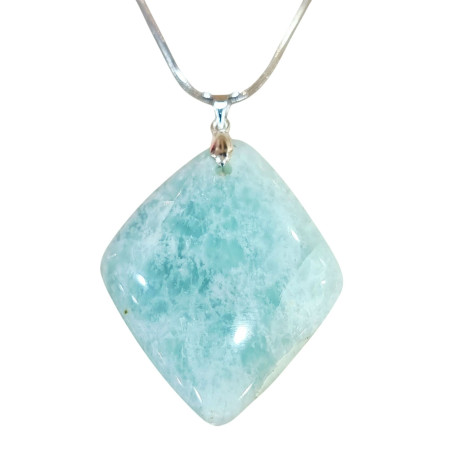 Pendentif Amazonite Losange avec Chaîne