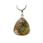 Pendentif Rhyolite avec Chaîne Acier