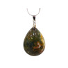 Pendentif Rhyolite avec Chaîne Acier