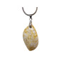 Pendentif Rhyolite avec Chaîne Acier