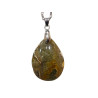 Pendentif Rhyolite avec Chaîne Acier