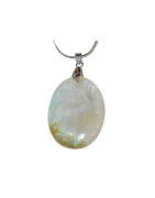 Pendentif Garniérite avec Chaîne Acier