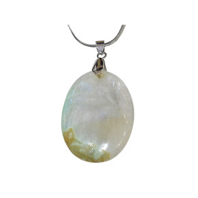 Pendentif Garniérite avec Chaîne Acier