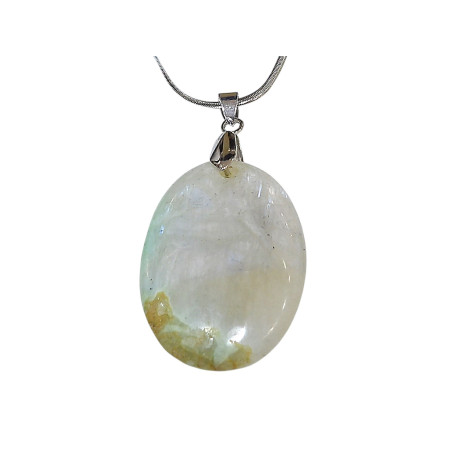 Pendentif Garniérite avec Chaîne Acier