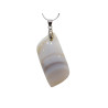 Pendentif Calcédoine avec Chaîne Acier
