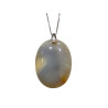 Pendentif Calcédoine avec Chaîne Acier réglable
