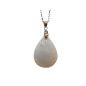 Pendentif Calcédoine avec Chaîne Acier
