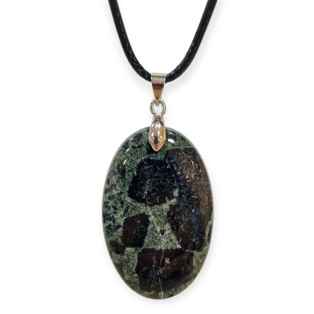 Pendentif Jaspe Kambaba avec Cordon