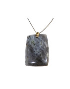 Pendentif Labradorite avec Chaîne Acier réglable