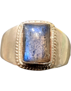Bague Labradorite argent 925 Taille 66