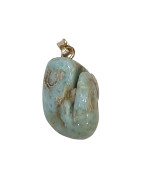 Pendentif Larimar Pierre Roulée