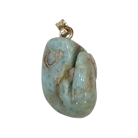 Pendentif Larimar Pierre Roulée