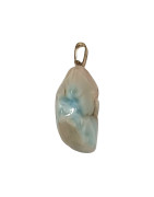 Pendentif Larimar Pierre Roulée