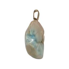 Pendentif Larimar Pierre Roulée