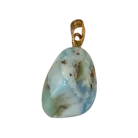 Pendentif Larimar Pierre Roulée