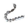 Collier Cristal de Roche et Quartz Rose Pierres Rondes Fermoir Argent 925 44cm