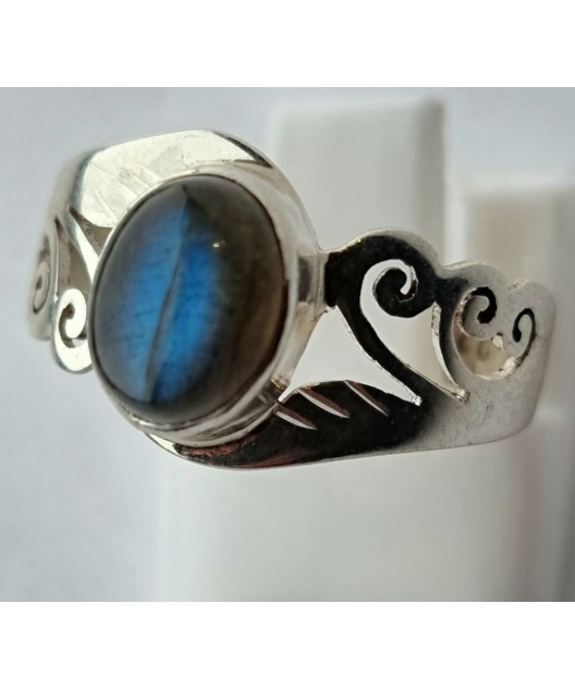 Bague Labradorite argent 925 Taille 55