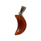 Pendentif Verre de Murano Croissant de Lune Rousse