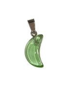 Pendentif Verre de Murano Croissant de Lune Vert Clair