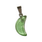 Pendentif Verre de Murano Croissant de Lune Vert Clair