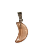 Pendentif Verre de Murano Croissant de Lune Rose