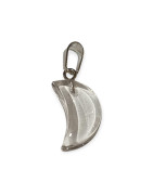 Pendentif Verre de Murano Croissant de Lune Cristal