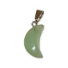 Pendentif Verre de Murano Croissant de Lune Vert Jade