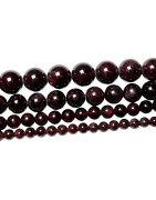 Bracelet Grenat Rouge Pierres Rondes