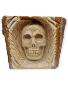 Crâne Sculpté Jaspe Paysage l8cmxH8cm