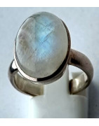 Bague Pierre de lune argent 925 Taille 59