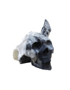 Crâne Goethite et Cristal de Roche L17cm x H14cm 2322g
