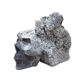 Crâne Goethite et Cristal de Roche L17cm x H14cm 2322g