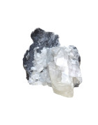 Crâne Goethite et Cristal de Roche L17cm x H14cm 2322g