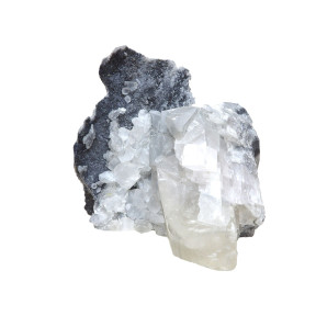 Crâne Goethite et Cristal de Roche L17cm x H14cm 2322g