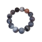 Bracelet Agate Du Botswana Pierres Rondes 16mm