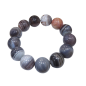 Bracelet Agate Du Botswana Pierres Rondes 16mm