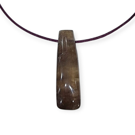 Pendentif Quartz fumé sur cordon