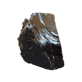Pierre Brute Obsidienne Noire Polie H8cm 551g