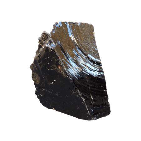 Pierre Brute Obsidienne Noire Polie H8cm 551g