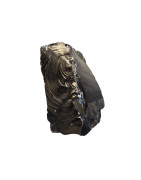 Pierre Brute Obsidienne Noire Polie H10cm 576g