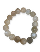 Bracelet Pierre de Lune Pierres Rondes 14mm