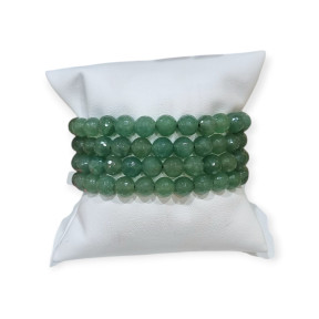 Bracelet Aventurine Verte Pierres Rondes 8mm Facettées