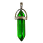 Pendentif Verre de Murano Pointe Vert Foncé Transparent