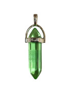 Pendentif Verre de Murano Pointe Vert Clair Transparent