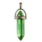 Pendentif Verre de Murano Pointe Vert Clair Transparent