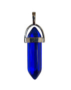 Pendentif Verre de Murano Pointe Bleu Foncé